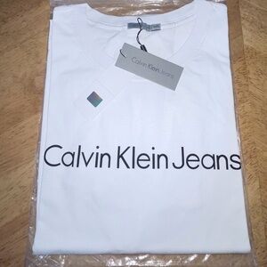 Calvin Klein Jeans Logo Tee in White